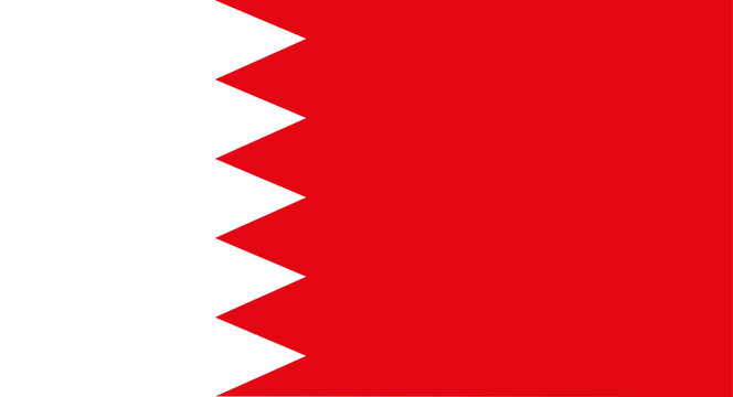 Bahrain national flag displaying country identity and patriotism