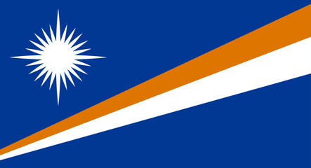 Obraz premium Marshall Islands flag flying representing country nation identity
