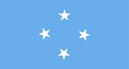 Federated States of Micronesia flag displaying national colors and stars © WinWin
