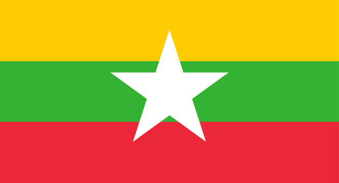 Myanmar national flag displaying country identity and patriotism