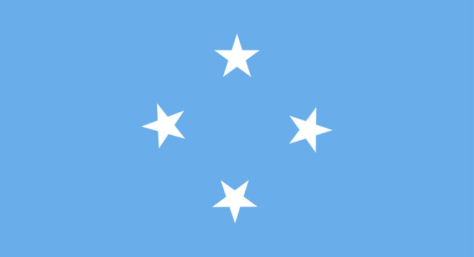 Federated States of Micronesia flag displaying national colors and stars