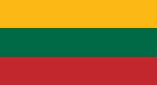 Lithuania flag showing national colors and global identity