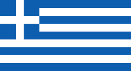 Greece national flag waving showing blue and white stripes © WinWin
