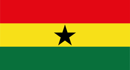 Ghana national flag design representing African nation © WinWin