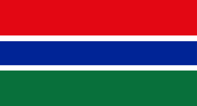 Gambia flag showing national symbol and patriotism