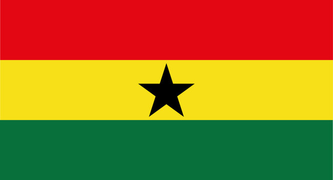 Ghana national flag design representing African nation