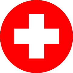 Obraz premium Red cross symbol representing emergency, health, medicine