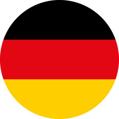 Germany national flag round button or icon
