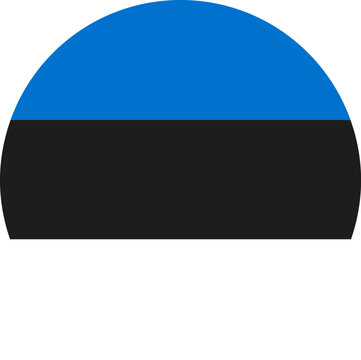 Estonia flag forming half circle shape