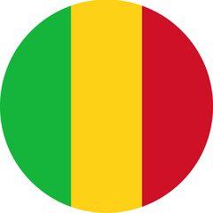 Fototapeta premium Mali flag icon representing national identity and symbol