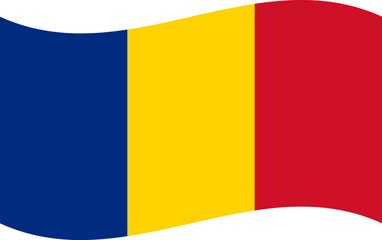 Fototapeta premium Romania national flag waving proudly representing the country