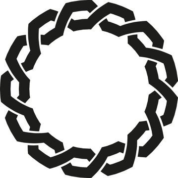 Circular chain pattern symbolizing connection and strength