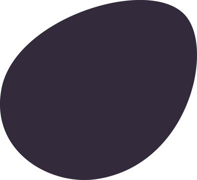 Abstract organic dark purple egg shape illustration