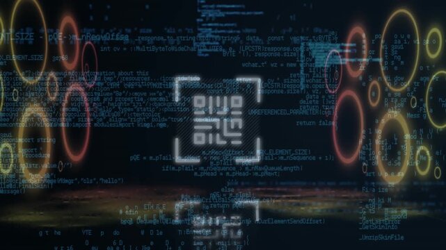 Animation of data processing in green over gird