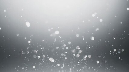 Gentle snowfall of particles descending in a gradient sky, captured from a serene aerial viewpoint in a calm illustration - Powered by Adobe