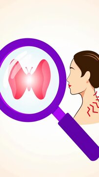 Conceptual Animation of Thyroid Gland Examination for Health Diagnosis.
