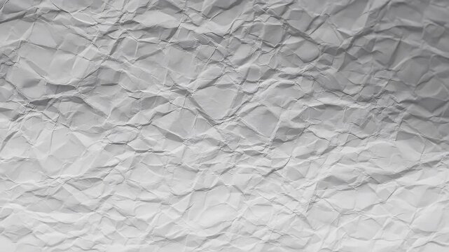 Textured crumpled white paper background with natural shadows, abstract design for creative projects and presentation templates