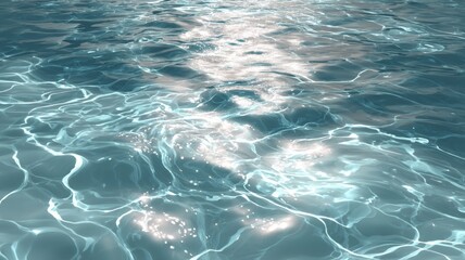 Sunlit water ripple patterns captured from above. Artificial intelligence image