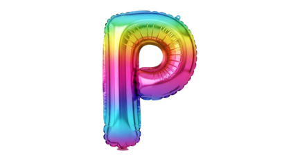 Colorful Rainbow Inflatable Letter P Decoration
