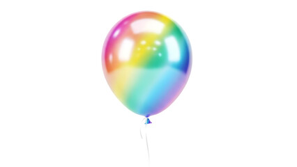 Vibrant Rainbow Balloon on Black Background