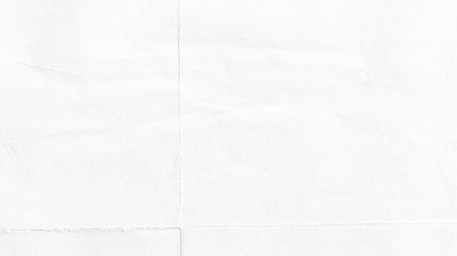 White Folded Paper Texture Stop Motion Background.Abstract white crumpled paper texture animation with fold lines, ideal for vintage overlays and design backdrops.