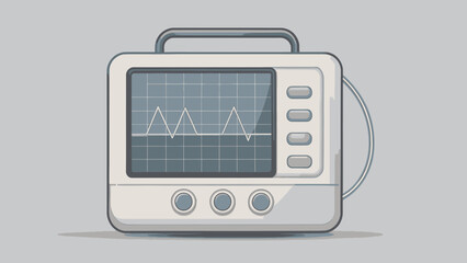 Fototapeta premium Medical Monitor Displaying Heartbeat Waveform