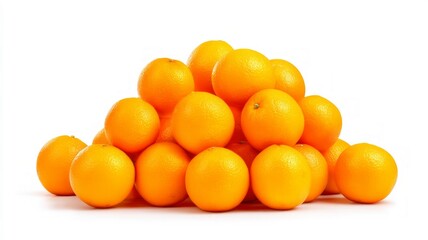 Vibrant orange pile on solid white background. AI generated