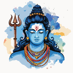 Vector illustration of a gothic Lord Ganesh as an Indian god featuring an evil zombie skull face with horror tattoo art and graffiti style monster fashion