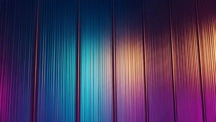 L&iacute;neas verticales abstractas de vibrante luz azul p&uacute;rpura y verde azulado crean un fondo digital futurista texturizado