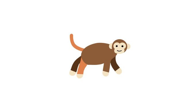 Video Walking Monkey Animation