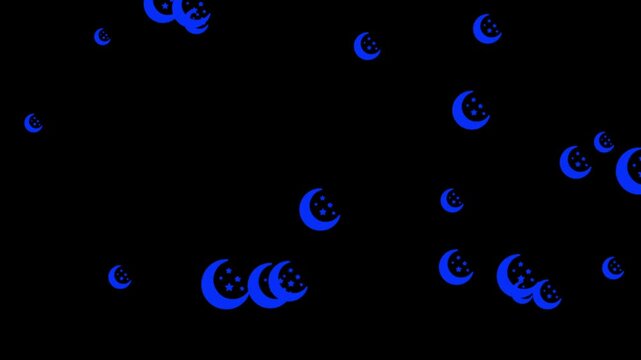 Islamic Ornament Bounce Falling Blue Light