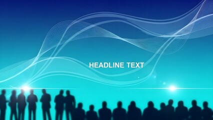 Concepto de nube de palabras de conferencia de negocios moderna con l&iacute;neas.
 Dise&ntilde;o de volante m&iacute;nimo abstracto.
 Vector