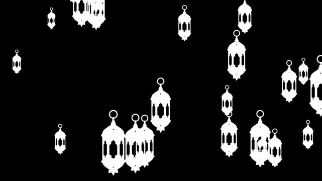 Islamic Ornament Bounce Falling White Light