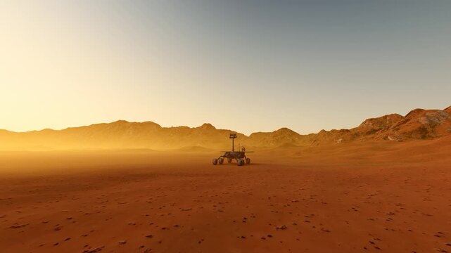  Mars rover explores the Martian surface(3D software Lumion makes non-AI)
