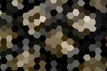 Hintergrund mit Sechsecken in dunkelbraun, beige und hellbraun