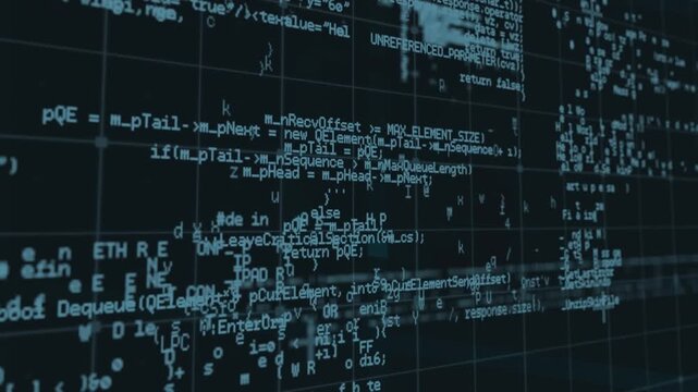 Animation of computer data processing over grid