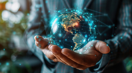 Global Digital Network Technology Concept