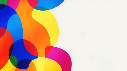 Abstract colorful background with round vector balloons and rainbow circles creates a vibrant design element for a modern art wallpaper template