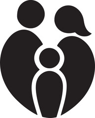 family silhouettes icon design  vector logotype art illustrator