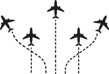 airplane, airplanes, flight path, air travel, aviation, plane icon, dotted line, travel route, direction, choice, decision, navigation, airline, journey, travel concept, transportation, flight route,  © Mr.Ab Stocks