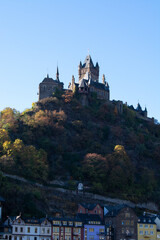 Medieval castle on a hill in autumn © josh.rnz