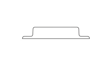 Minimalist illustration of a binder tab isolated on a white background, showcasing simple lines and a clean design