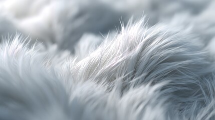 Obraz premium Gentle texture of soft white fur creating a tranquil and dreamy background