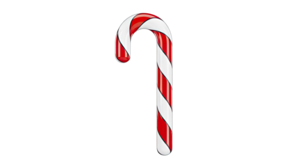 Red and White Striped Candy Cane
