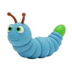 3d rendered friendly caterpillar
