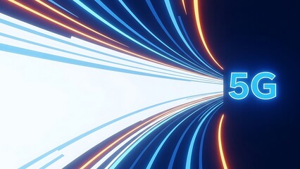 Futuristic 5g network speed and connectivity