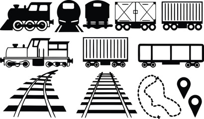 Railway Cargo Transportation Vector &ndash; Industrial Freight Distribution Concept