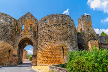 La Porte des Tours the Main Gateway to Domme Historic Village the Dordogne France
