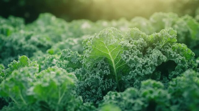A close-up of fresh green broccoli heads with sunlight shining through the florets, showcasing the vibrant colors and textures of this nutritious vegetable.
