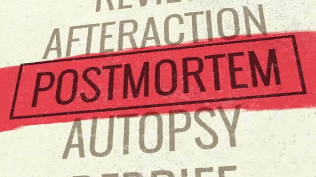 Postmortem 3D Scrolling Title Animation